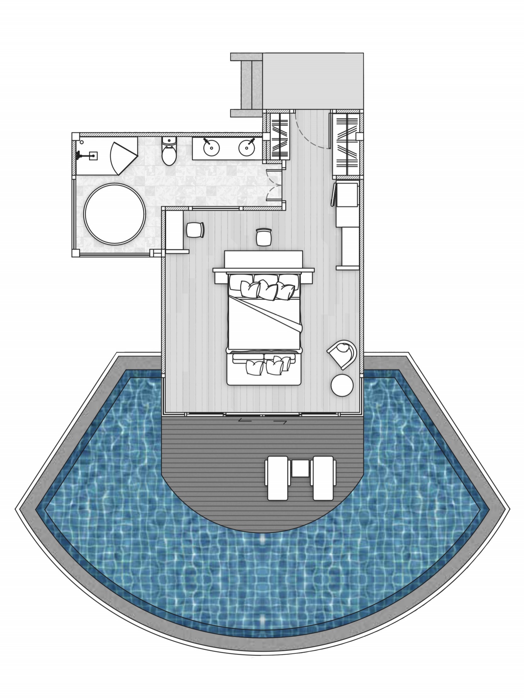 Floor Plan Sinae Premier Pool Suite