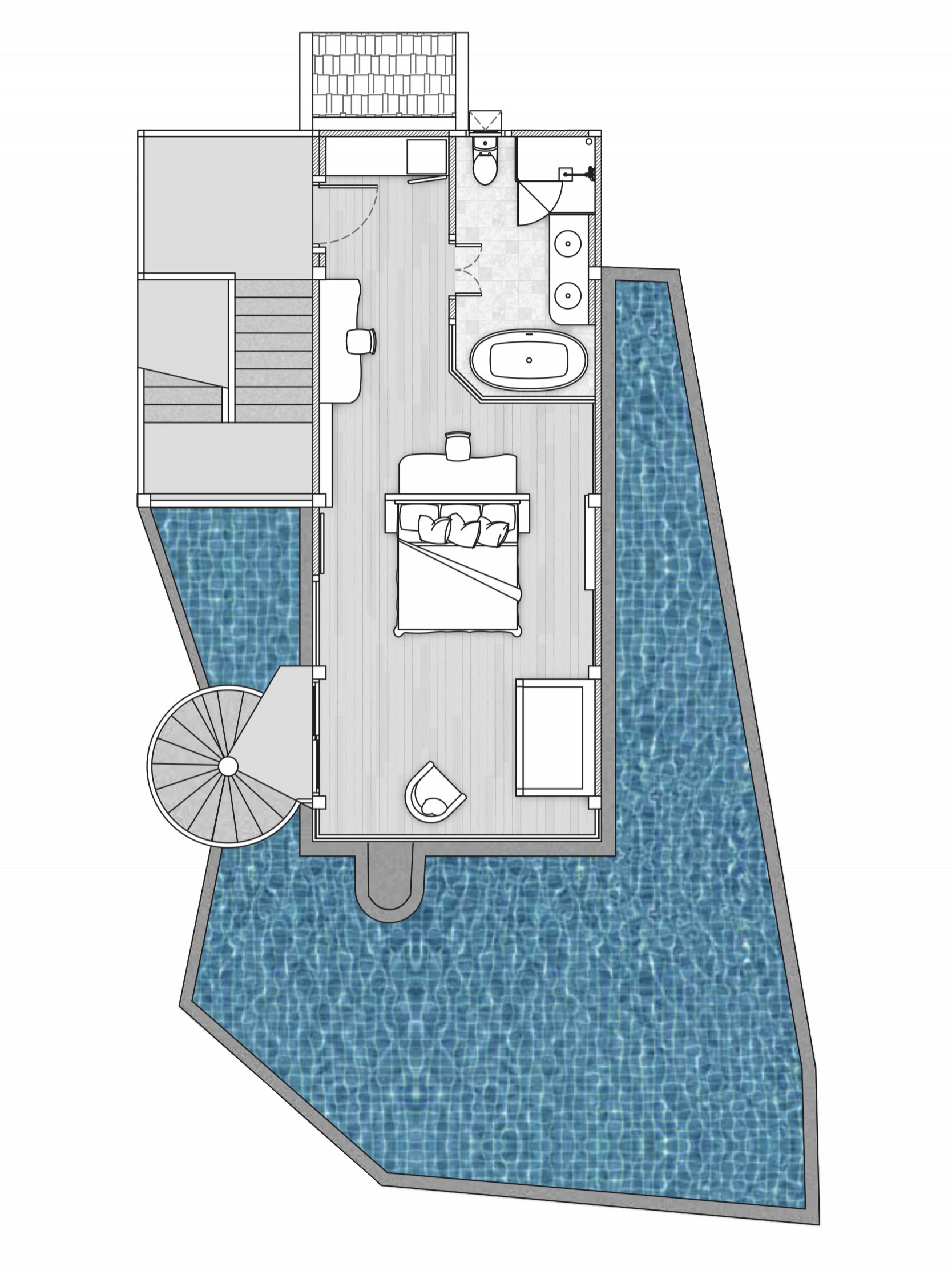 Floor Plan Duplex Pool Villa (Type A)